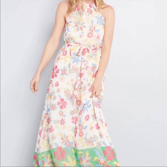 Modcloth Dresses & Skirts - MODCLOTH Illuminated Elegance Chiffon Maxi Dress